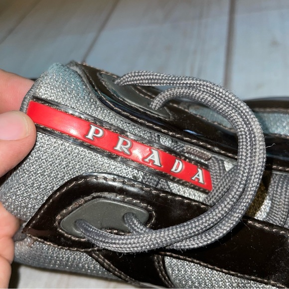 Prada Americas Cup Sneakers Men Black Patent Leather UK 11 US 12 - Picture 8 of 10